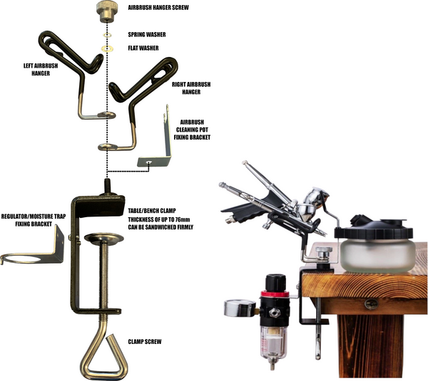 Artlogic AC180 Professional Multi-Combo Airbrush Holder