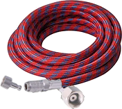 AC021-6-QD Braided Air Hose with Quick Disconnect & 1/4” Compressor End Fitting - Suits Badger, Paasche, Iwata, Sparmax, Artlogic & More
