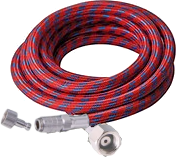 AC021-6-QD Braided Air Hose with Quick Disconnect & 1/4” Compressor End Fitting - Suits Badger, Paasche, Iwata, Sparmax, Artlogic, H&S & More