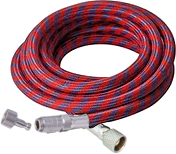 AC022-6-QD Braided Air Hose with Quick Disconnect & 1/8” Compressor End Fitting - Suits Badger, Paasche, Iwata, Sparmax, Artlogic, H&S & More
