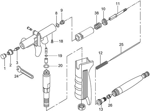 Sparmax GP-35 Airbrush Spare Parts
