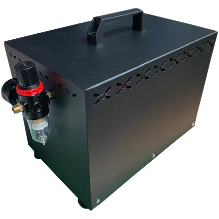 ARTLOGIC AC1524C SILENT RATED 550W OIL LESS COMPACT STUDIO AIR COMPRESSOR IN METAL CABINET