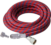 AC022-6-QD Braided Air Hose with Quick Disconnect & 1/8” Compressor End Fitting - Suits Badger, Paasche, Iwata, Sparmax, Artlogic & More