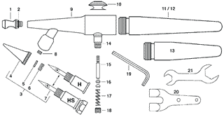 Paasche HS Spare Parts